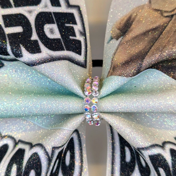 🎃 Baby Yoda Grogu Glittery Hair Bow Tie Handmade - Picture 3 of 6